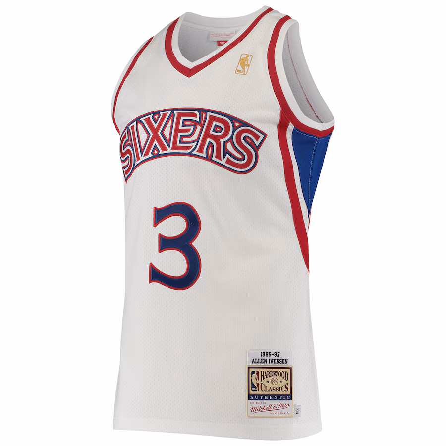 Allen Iverson Philadelphia 76ers Mitchell & Ness 1996/97 Hardwood Classics Jersey - White