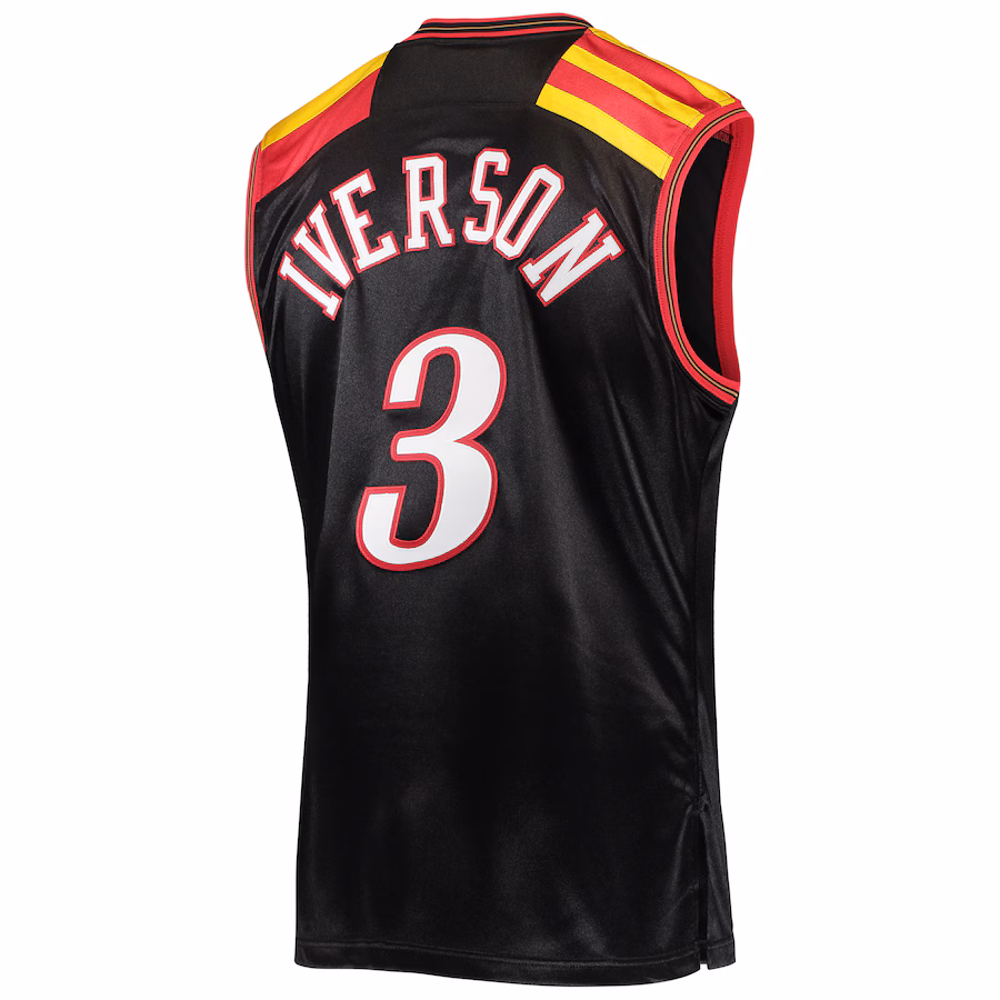 Allen Iverson Philadelphia 76ers Mitchell & Ness Camiseta Auténtica de las Clásicas Hardwood 2006 - Negro
