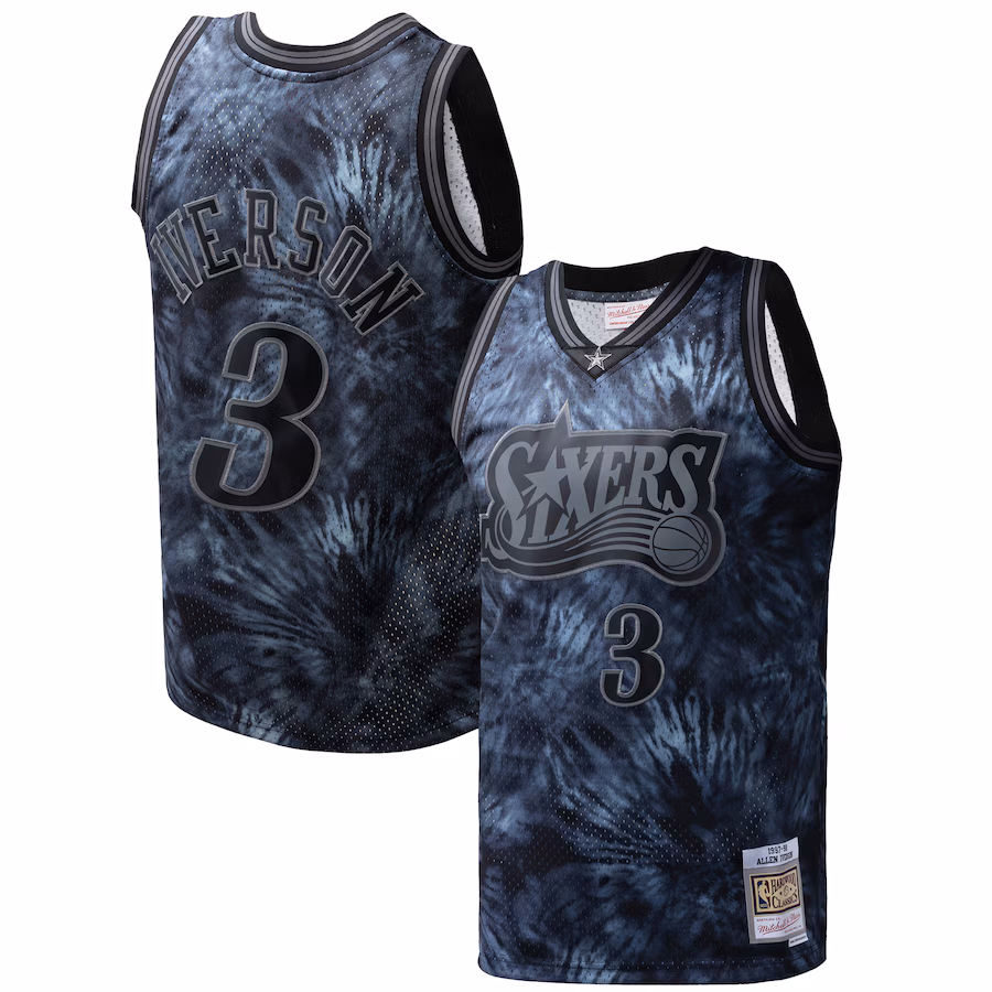 Allen Iverson Philadelphia 76ers Mitchell & Ness Maillot Swingman des Classiques Hardwood 1997/1998 - Noir