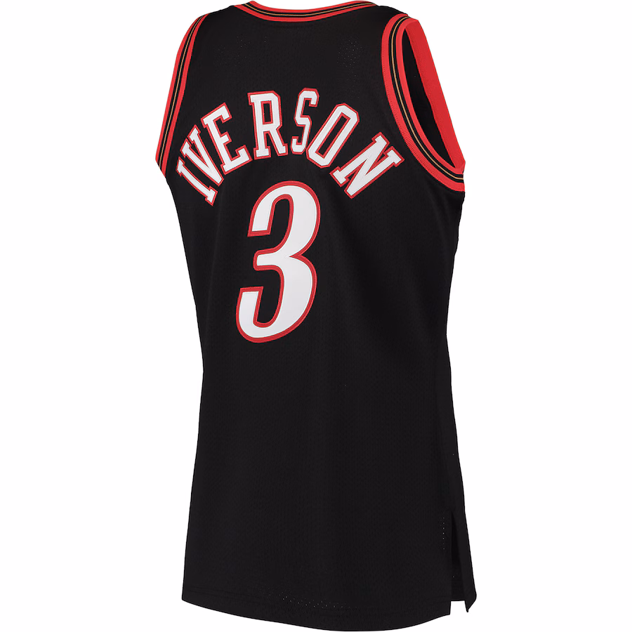 Allen Iverson Philadelphia 76ers Mitchell & Ness Maillot Authentique des Classiques Hardwood 1997/98 - Noir