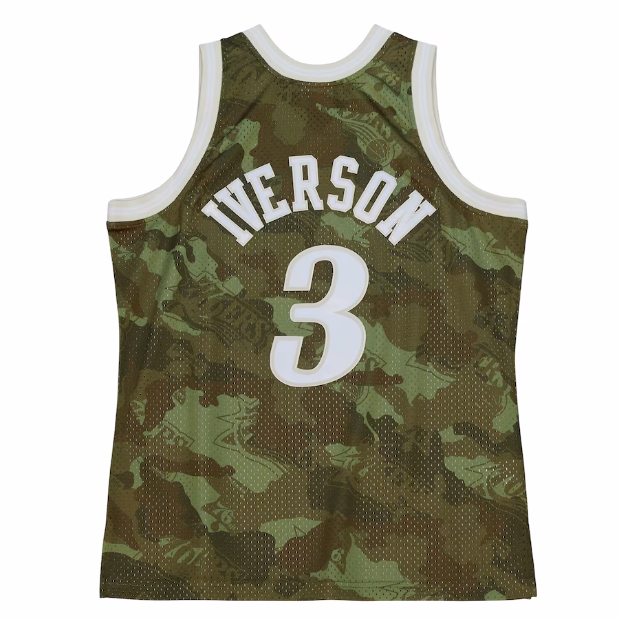 Allen Iverson Philadelphia 76ers Mitchell & Ness Hardwood Classics 1997/98 Ghost Green Swingman Jersey