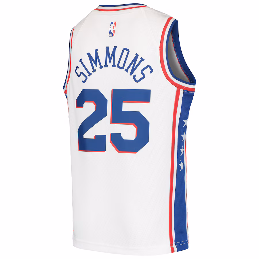 Ben Simmons Philadelphia 76ers Maillot Swingman pour Jeunes - Blanc