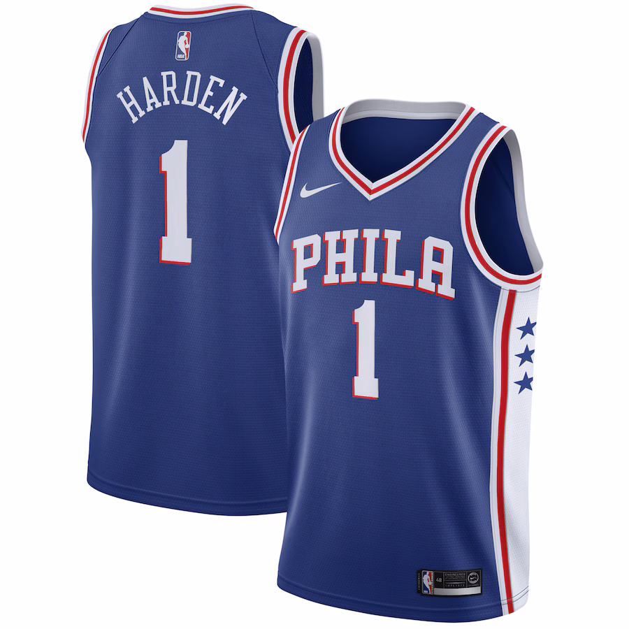 James Harden Philadelphia 76ers Maillot Swingman - Édition Icône - Bleu Royal