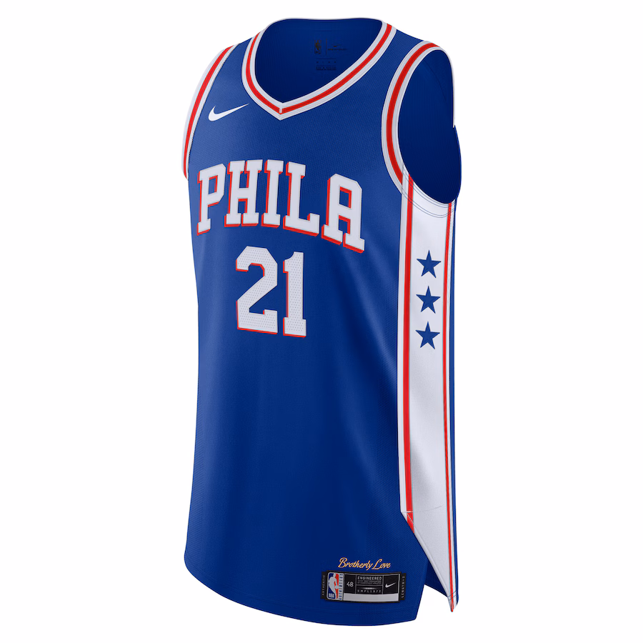Joel Embiid Philadelphia 76ers Icon Edition Royal Blue Jersey
