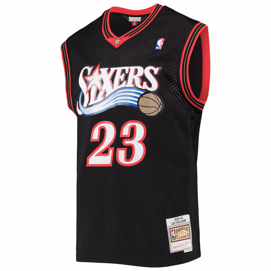 Lou Williams Philadelphia 76ers Mitchell & Ness Camiseta Swingman de la Edición Clásica 2005/06 - Negro