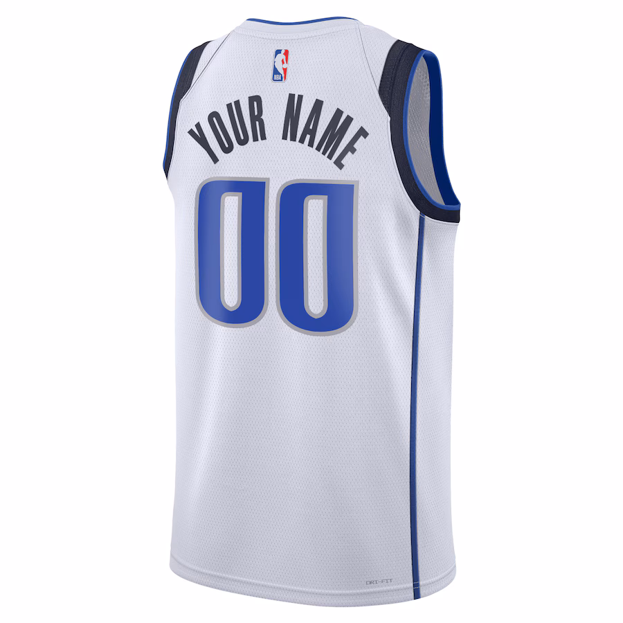 Maillot Personnalisé Dallas Mavericks Association Edition - Blanc