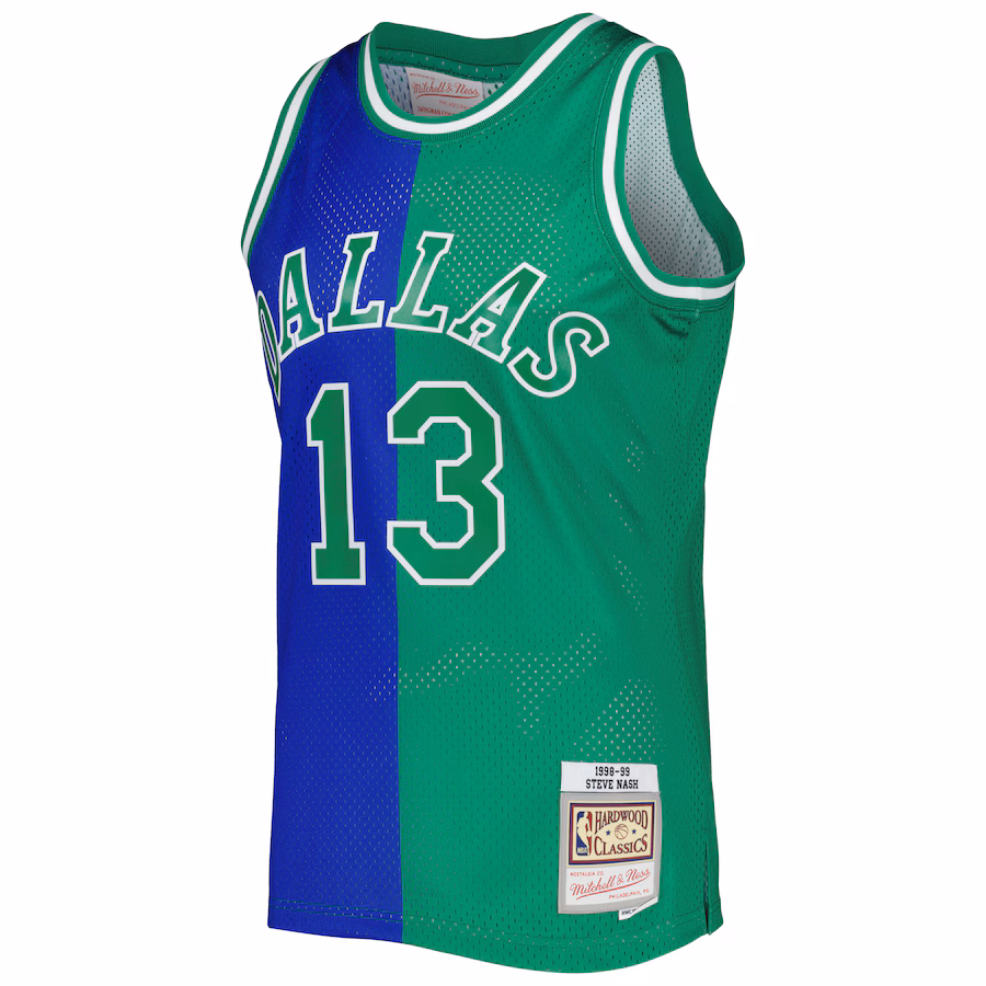 Steve Nash, Dallas Mavericks, 1998/99, Blu/Verde
