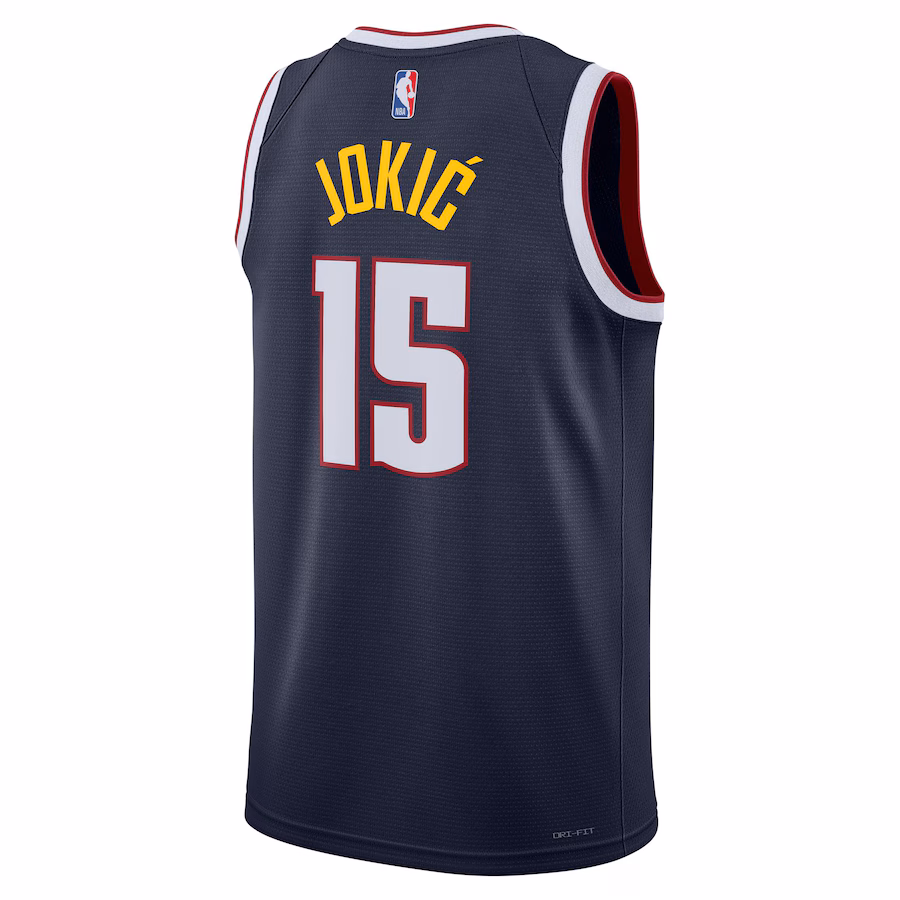 Nikola Jokic, Denver Nuggets, Icon Edition, Navy Blue