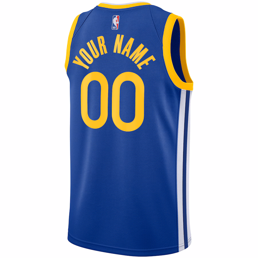 Golden State Warriors, Unisex 2019/20 Personalizzato, Regale, Edizione Icon, Blu