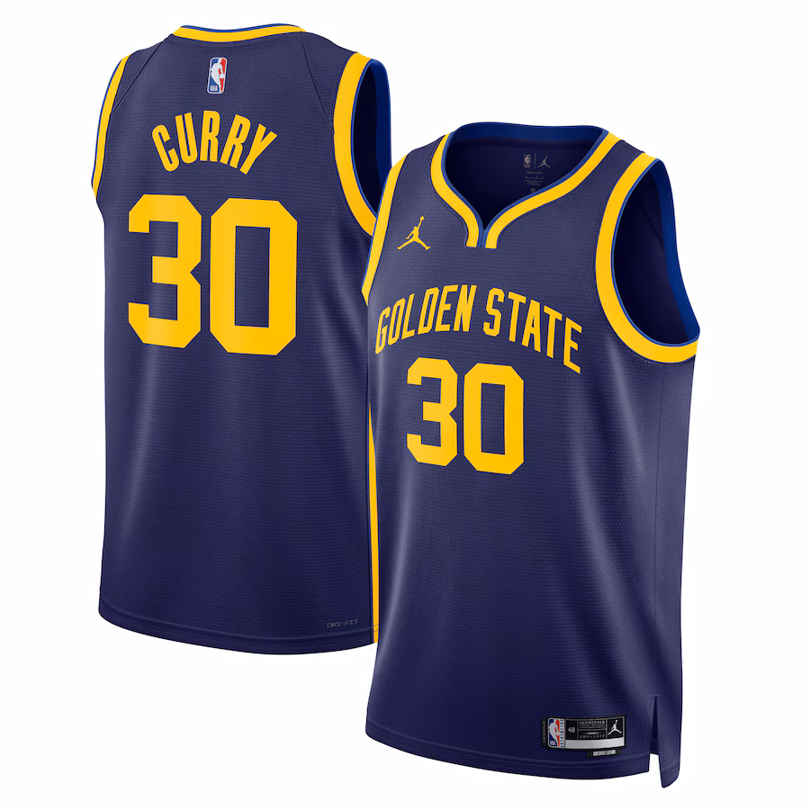 Stephen Curry, Golden State Warriors, Edizione Statement Unisex, Blu Marino