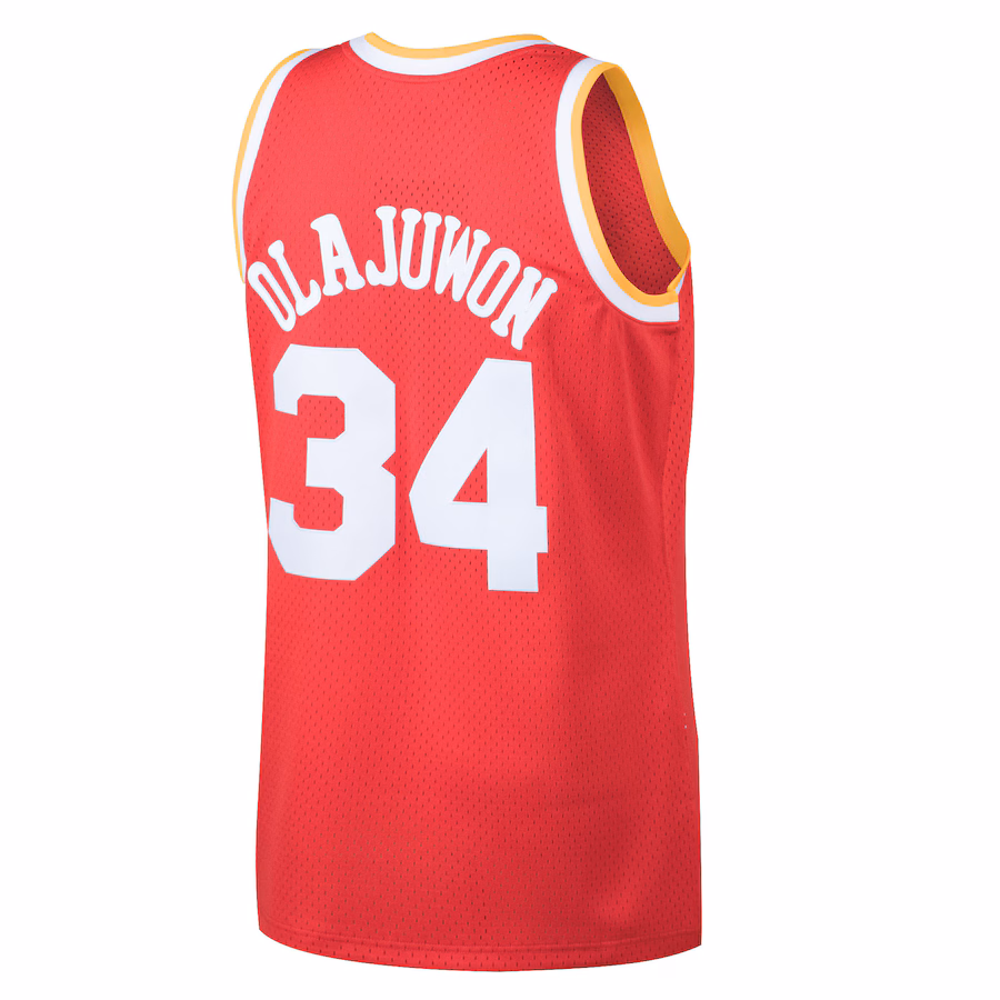 Hakeem Olajuwon, Houston Rockets, 1993/94 Klassischer Fan-Trikot, Rot