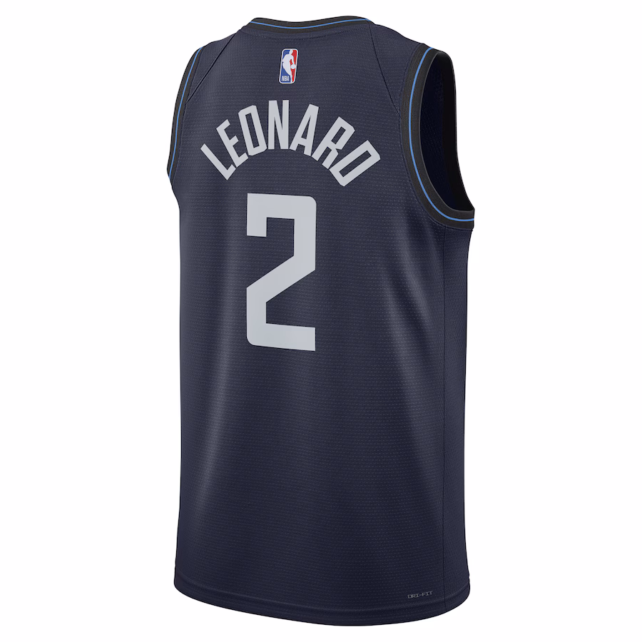 Kawhi Leonard Los Angeles Clippers Edizione Città 2023/24 Blu Marinaio