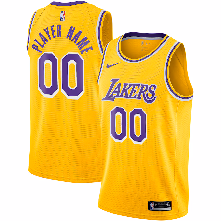 Los Angeles Lakers 2020/21 Custom Jersey, Gold