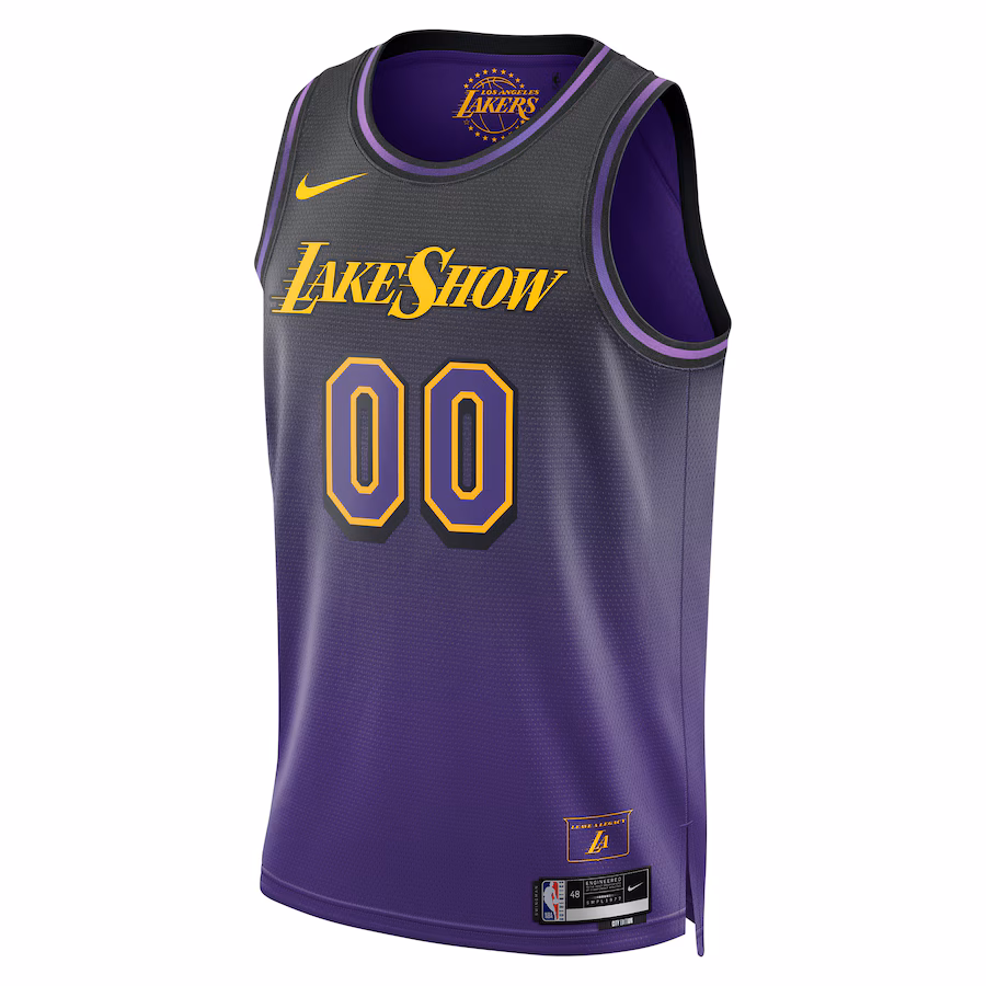Los Angeles Lakers, Unisex, 2024/25 Custom Jersey, City Edition, Purple