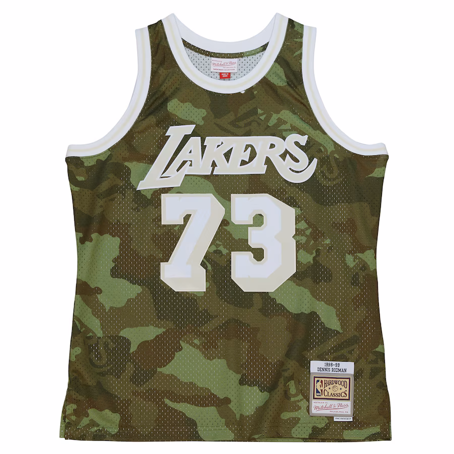 Dennis Rodman, Los Angeles Lakers, 1998/99 Ghost Green Jersey, Camouflage