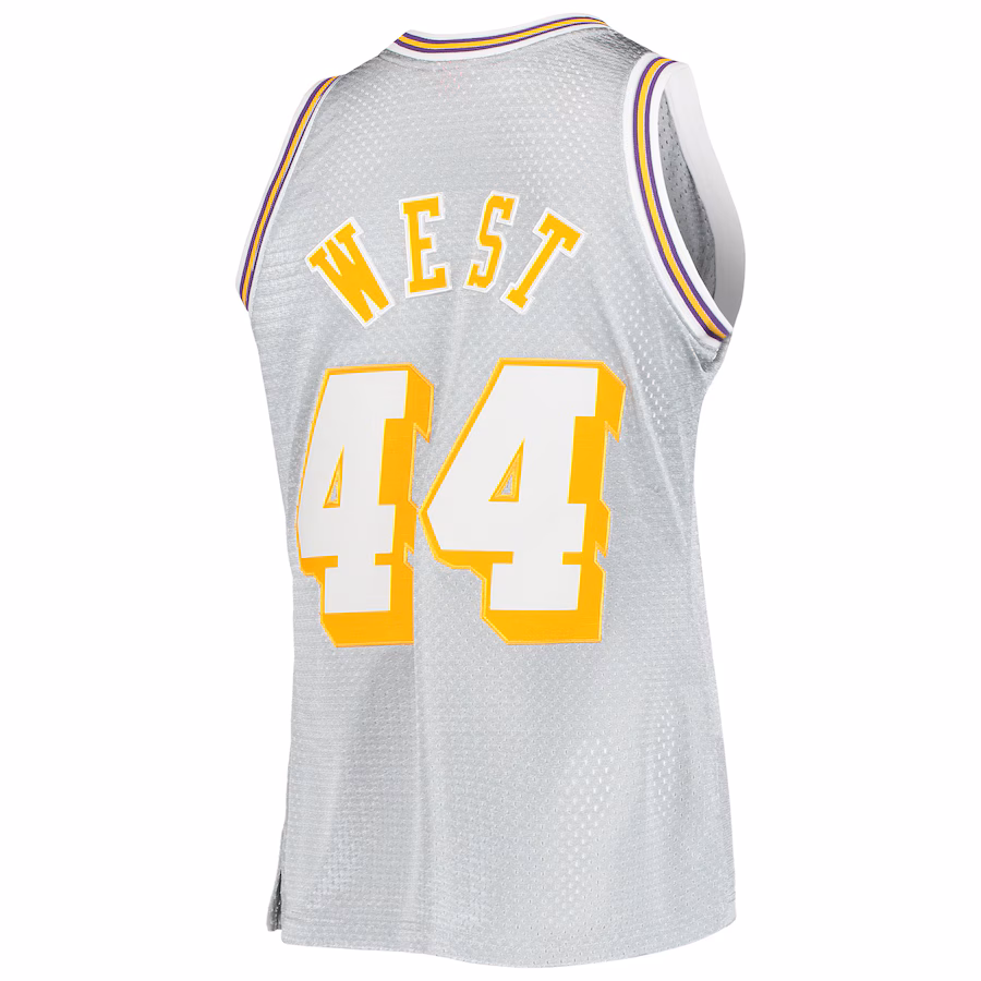 Jerry West, Los Angeles Lakers, 75º Aniversario 1971/72 Clásico Grano de Madera, Plata