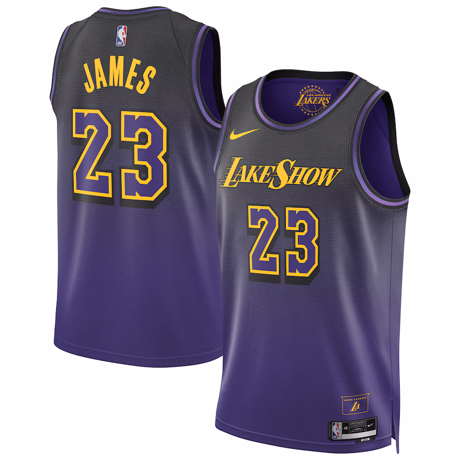 LeBron James, Los Angeles Lakers, Unisex, 2024/25 Season, City Edition, Purple