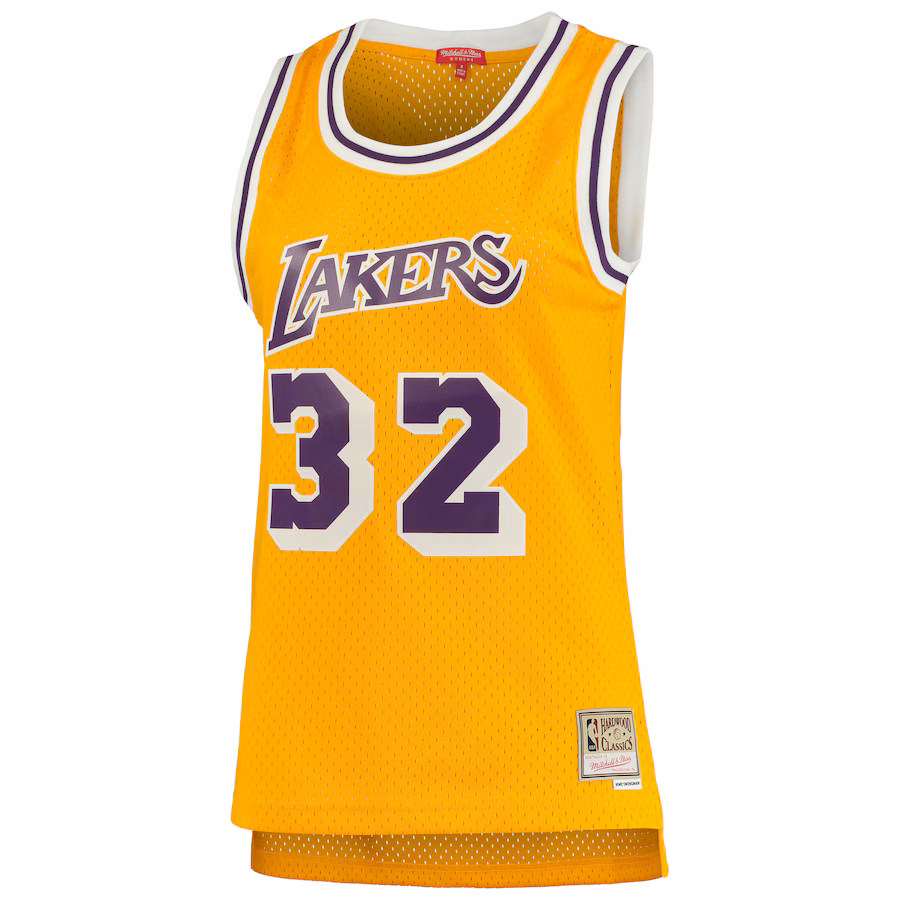 Magic Johnson, Los Angeles Lakers, Hardwood Classics 1984/85 pour femmes, Or