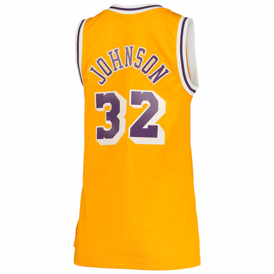 Magic Johnson, Los Angeles Lakers, Hardwood Classics 1984/85 pour femmes, Or