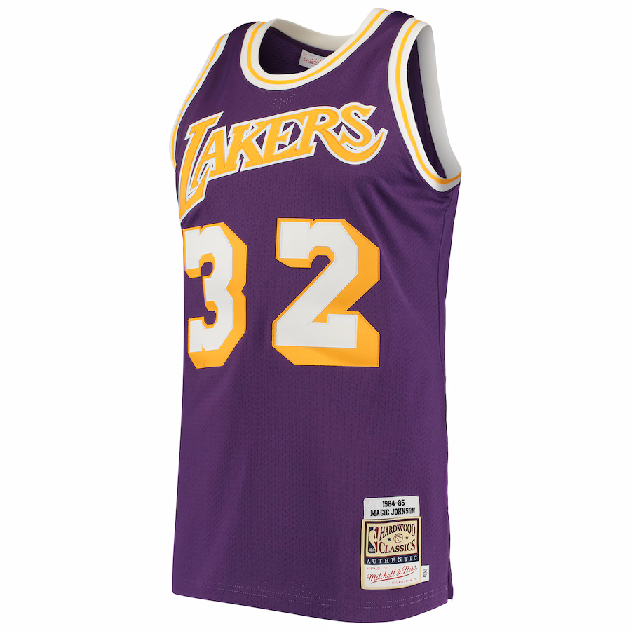 Magic Johnson, Los Angeles Lakers, 1984/85 Hardwood Classics Jersey, Purple