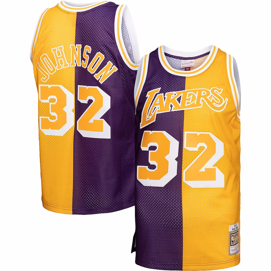Magic Johnson, Los Angeles Lakers, 1984/85, Violet/Or