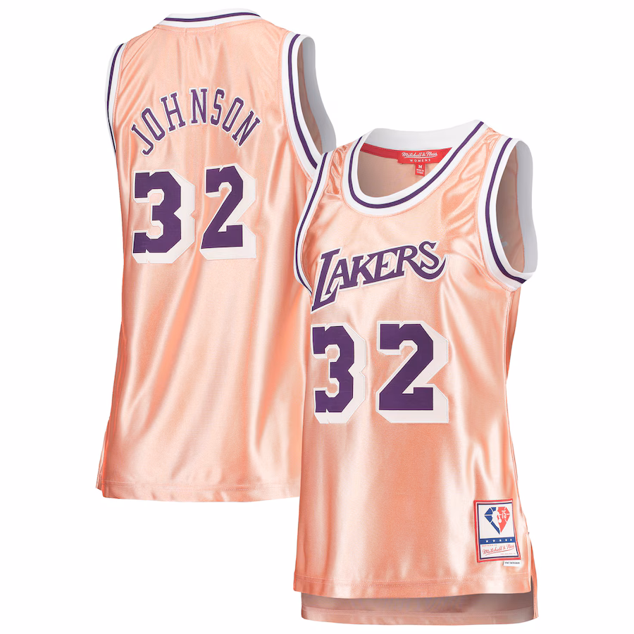 Magic Johnson, Los Angeles Lakers, Women's 75th Anniversary Rose Gold, Pink