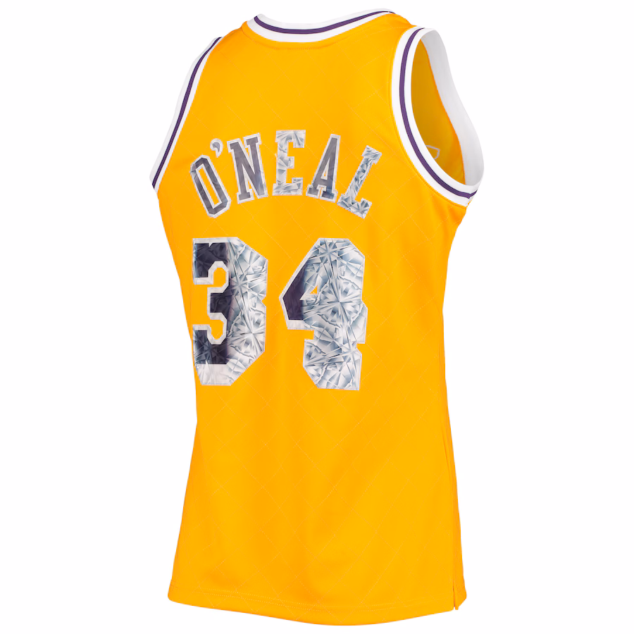 Shaquille O'Neal, Los Angeles Lakers, 1996-97 Classic NBA 75th Anniversary Diamond Fan Edition Jersey, Gold