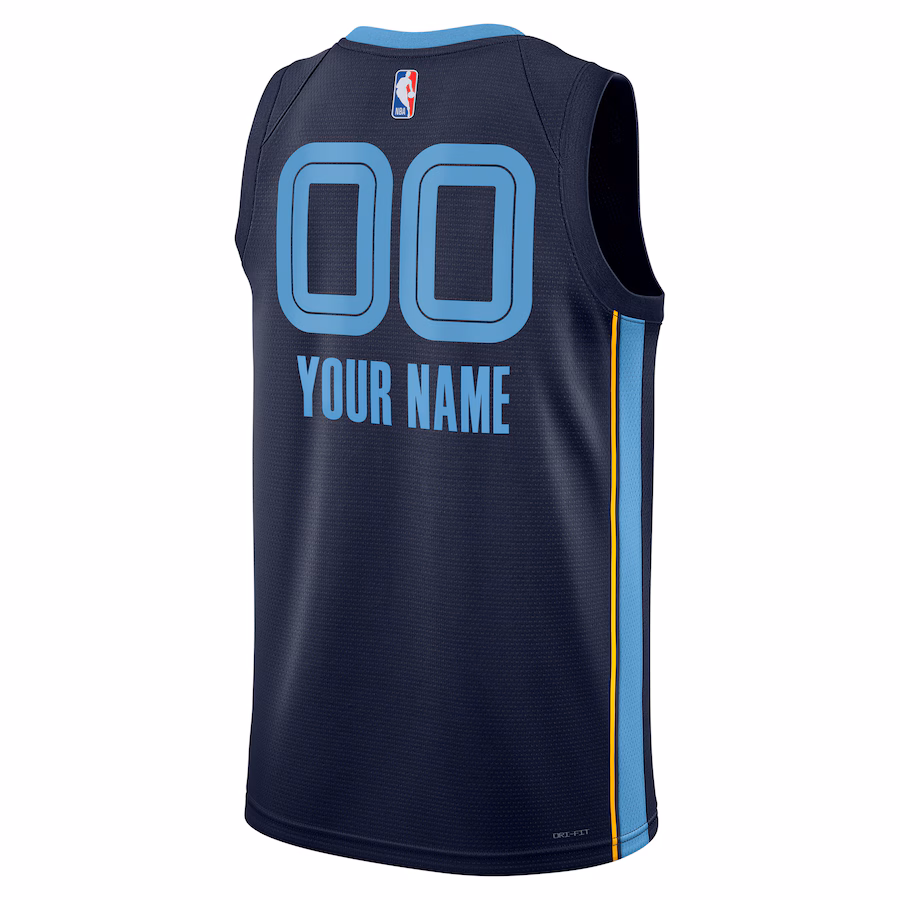 Memphis Grizzlies Badge Jersey, Icon Edition, Navy Blue