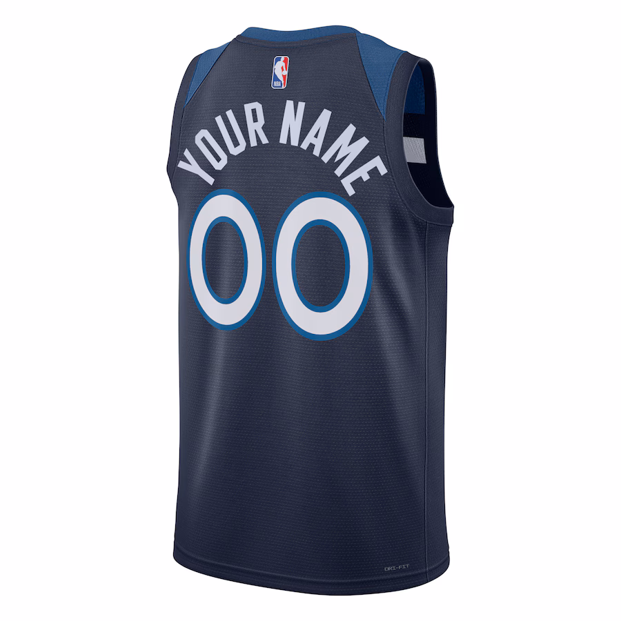 Minnesota Timberwolves Custom Jersey, Icon-Edition, Marineblau