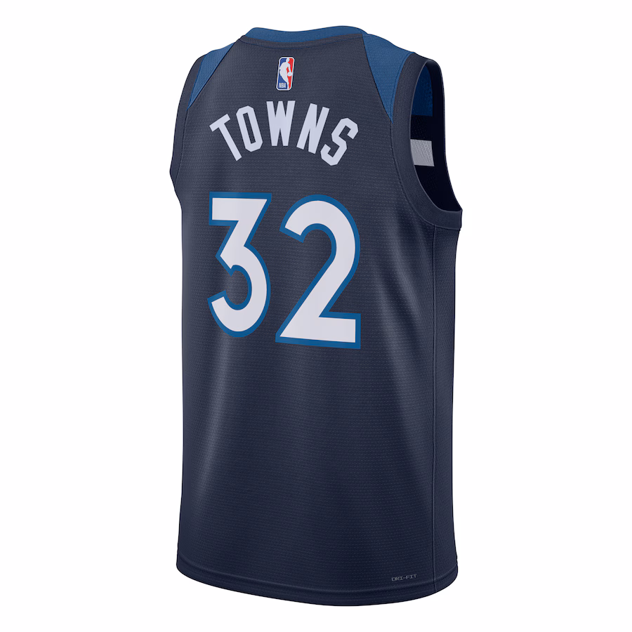 Karl Anthony Towns Minnesota Timberwolves, Icon-Edition, Marineblau