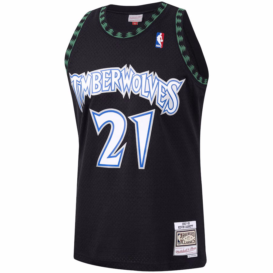 Jersey negro de Kevin Garnett de los Minnesota Timberwolves