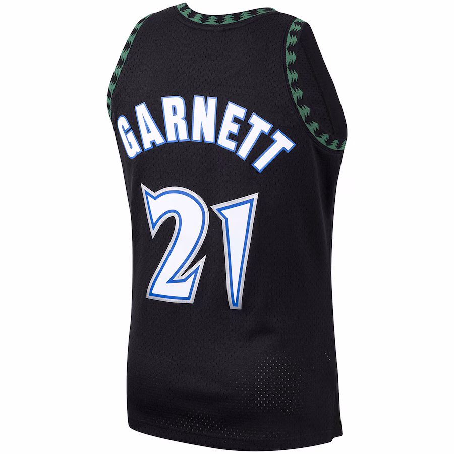 Jersey negro de Kevin Garnett de los Minnesota Timberwolves