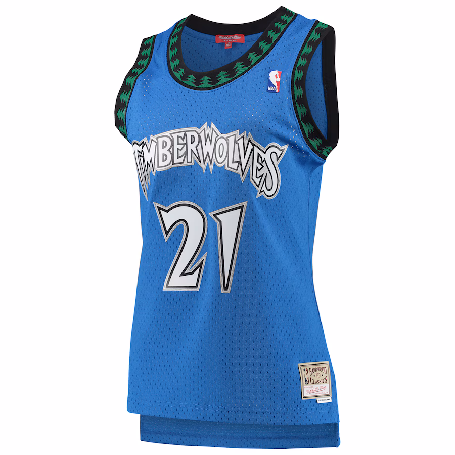 Kevin Garnett, Minnesota Timberwolves, Versión Femenina de la Colección Hardwood Classics, Azul