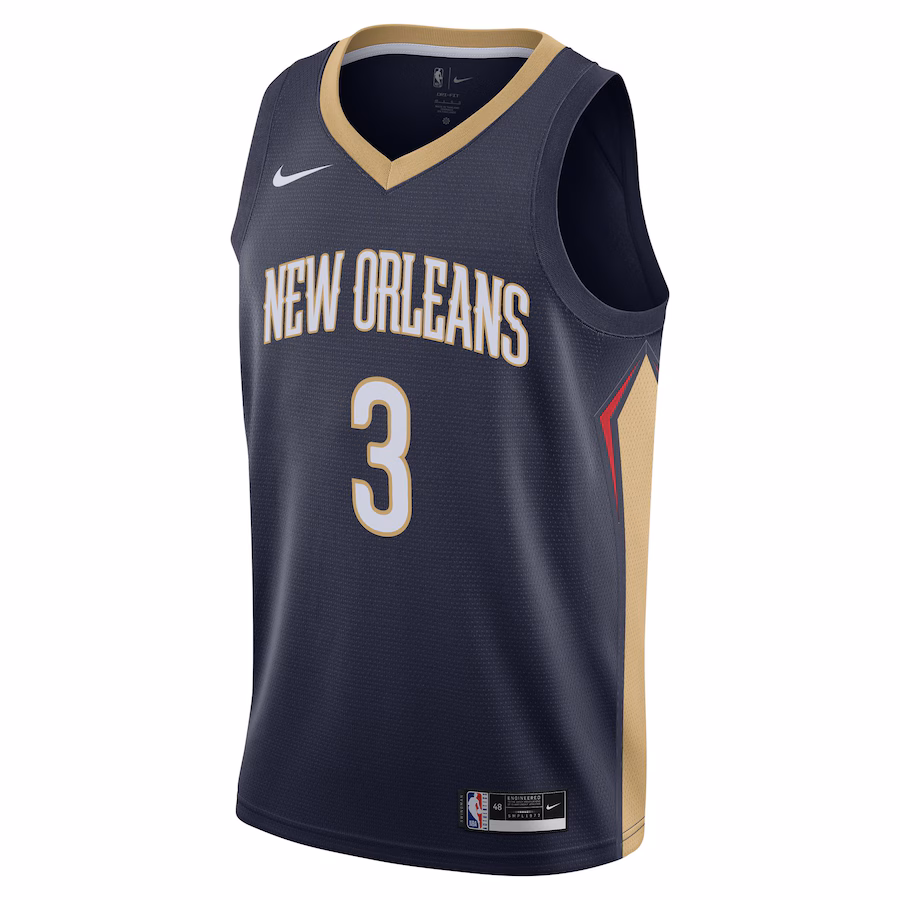 CJ McCollum, New Orleans Pelicans, Edición de Ícono, Azul Marino