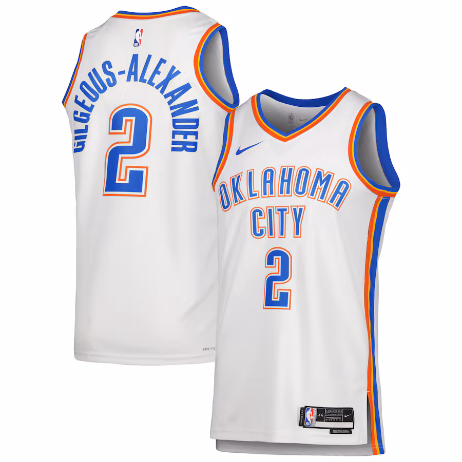 Shai Gilgeous-Alexander Oklahoma City Thunder Association Edition, White