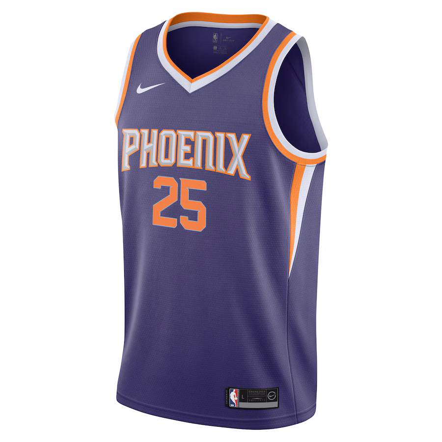 Maglia Swingman Youth di Mikal Bridges per i Phoenix Suns - Edizione Icona - Viola