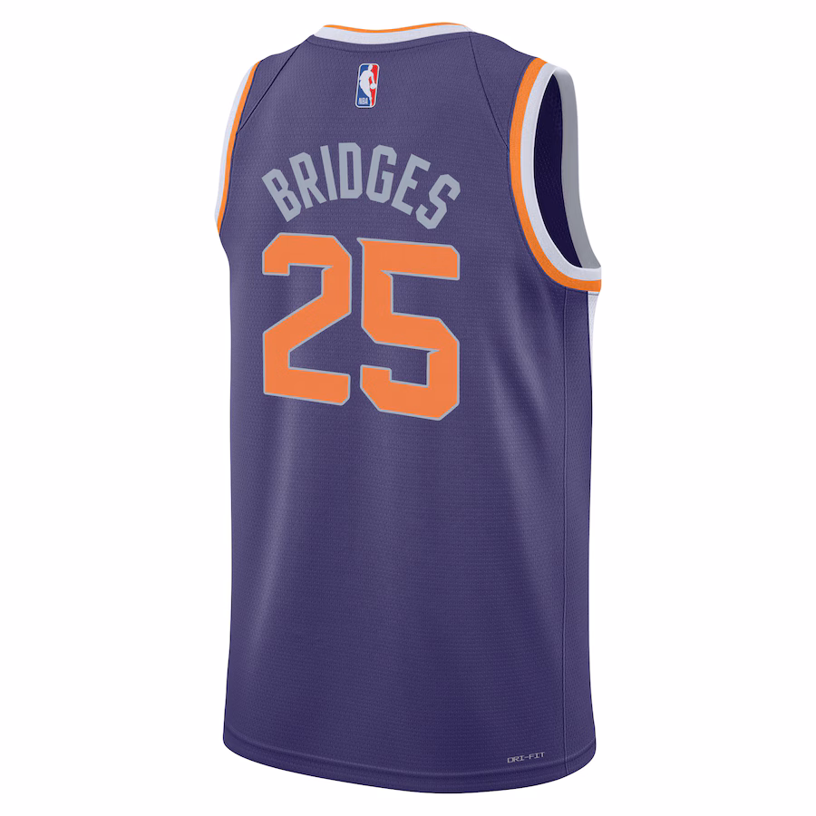 Maglia Swingman Youth di Mikal Bridges per i Phoenix Suns - Edizione Icona - Viola