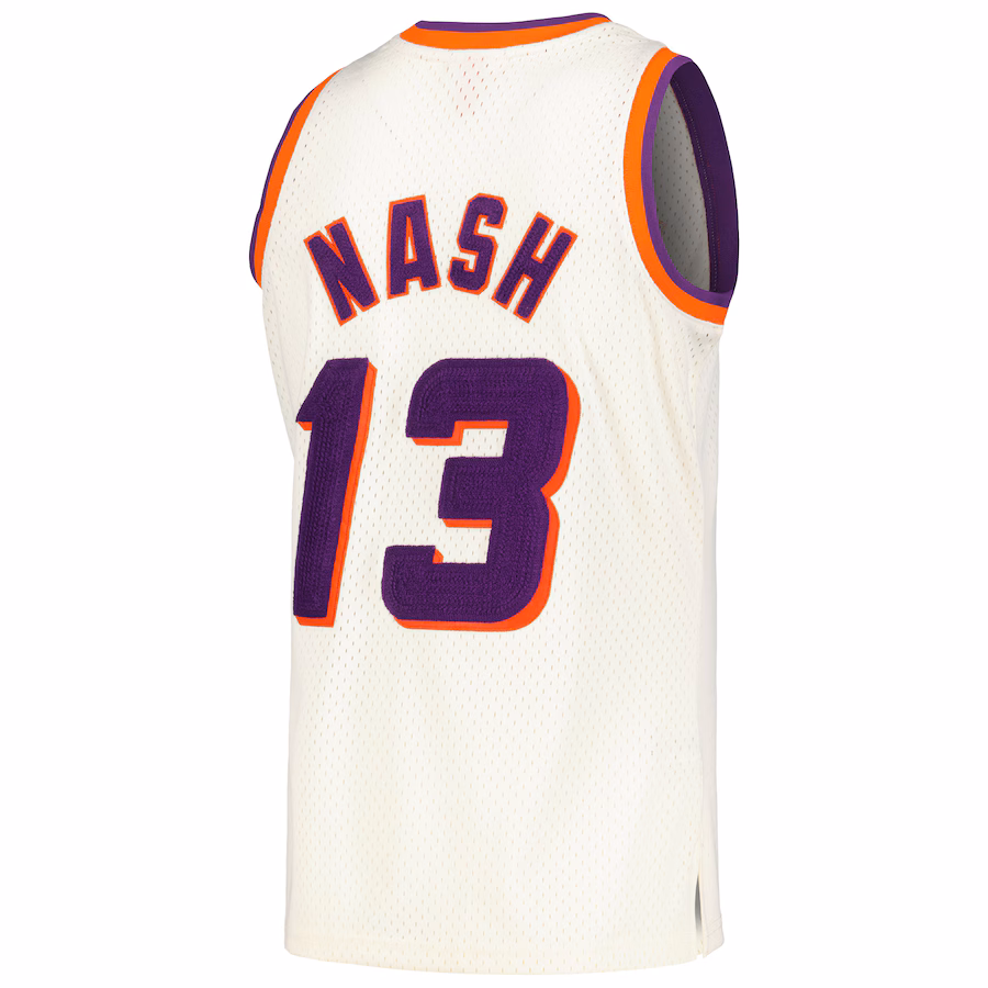 Steve Nash Phoenix Suns Mitchell & Ness Chain Stitch Swingman Jersey - Cream