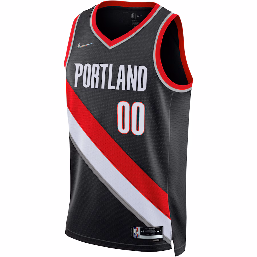 Portland Trail Blazers 2021/22 Custom Jersey, Icon Edition, Black