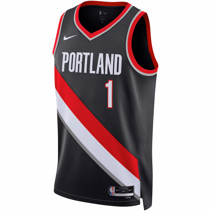 Anfernee Simons, Portland Trail Blazers, edizione icona, Nero