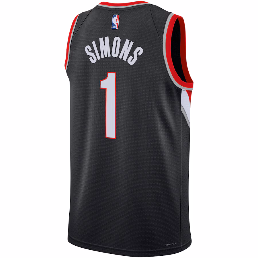 Anfernee Simons, Portland Trail Blazers, edizione icona, Nero