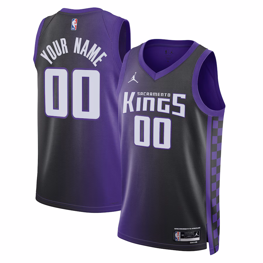 Sacramento Kings Men's and Women's Custom Jerseys, Statement Edition, Purple