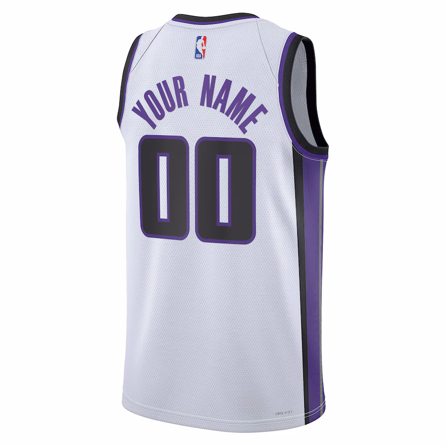 Maillot personnalisé de Sacramento Kings, Édition Association, Blanc