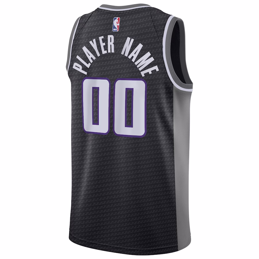 Sacramento Kings Custom Jersey, Statement Edition, Black