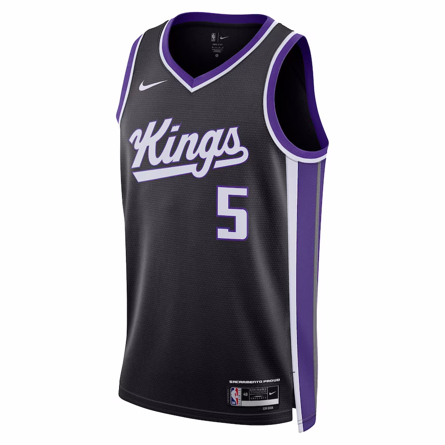 De'Aaron Fox, Sacramento Kings, Icon Edition, Black