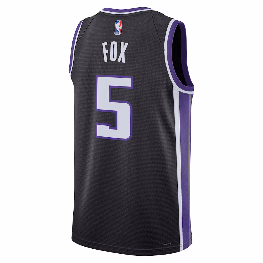 De'Aaron Fox, Sacramento Kings, Icon Edition, Black