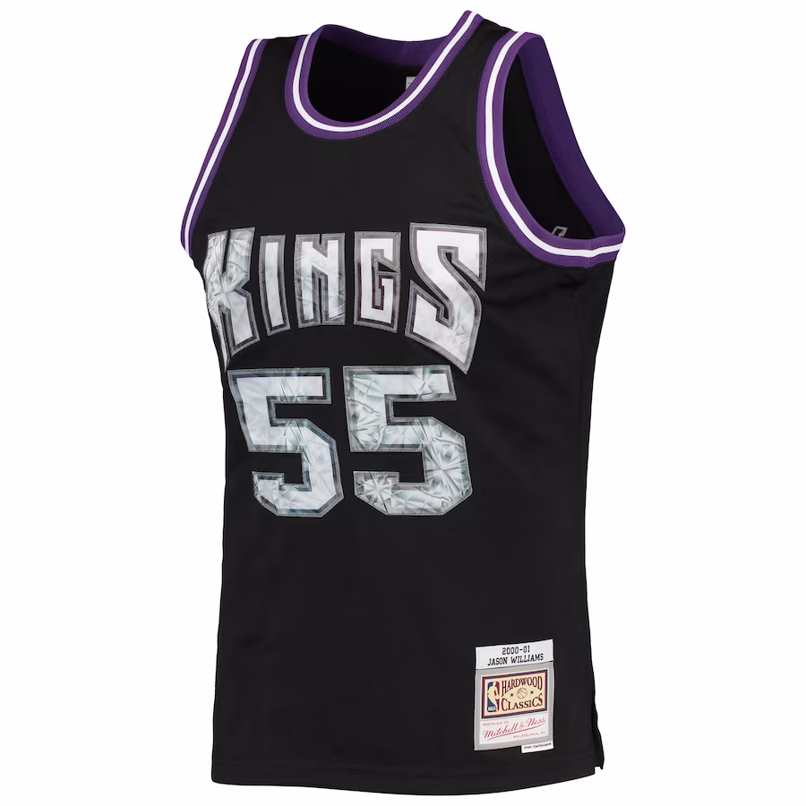 Jason Williams Sacramento Kings 2000/01 Hardwood Classics NBA 75th Anniversary Diamond Jersey
