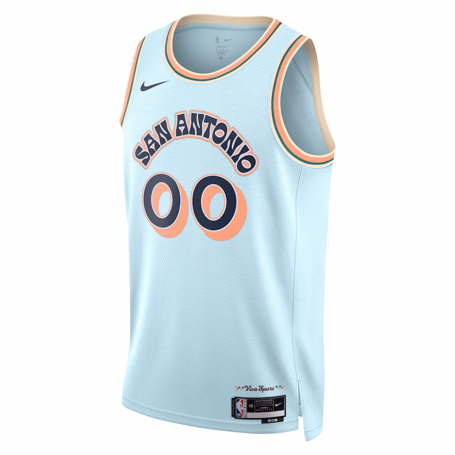 San Antonio Spurs 2024/25 Unisex Custom Jersey, City Edition, Light Blue