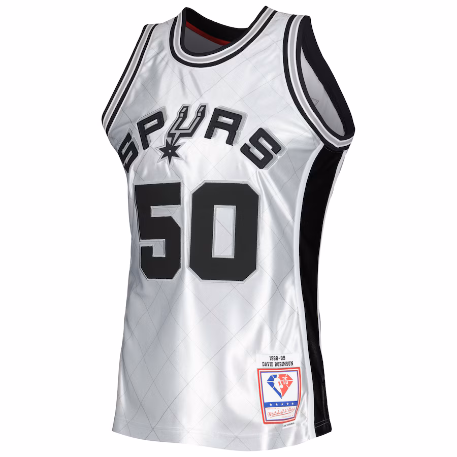 David Robinson San Antonio Spurs 1998/99 75th Anniversary Platinum Jersey