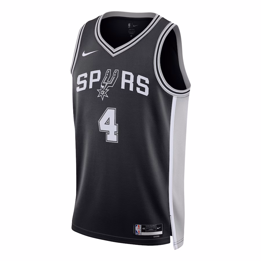 De'Aaron Fox, San Antonio Spurs, Herren- und Damenmodelle, Icon Edition, Schwarz